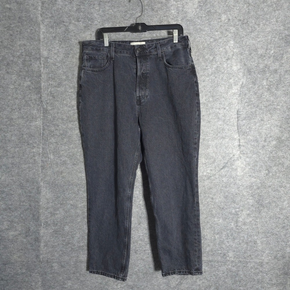 Everlane Curvy 90s Cheeky Straight Jean Womens 33A Black Hartford Night Organic